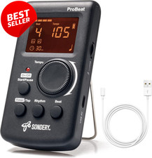 Digital Metronome Rechargeable English Vocal Counting Timer Piano Guitar US