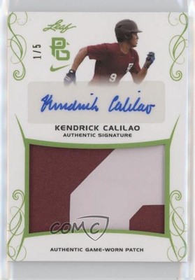 2017 Leaf Perfect Game National Showcase 1/5 Kendrick Calilao Patch Auto w5c