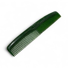Vintage Comb 1970s Hesselgessers Grand Island NE Plastic Green Retro Hair Stylin