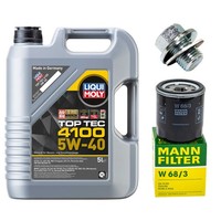 MotoröL Filter Set Liqui Moly 5W-40 5Liter + ÖLablassschraube FüR Toyota RAV4 IV