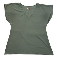 Mumu Show Me Your Mumu Sage Green V Neck Dolman Sleeve Top Size Medium