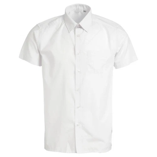 FAIRYTRENDZ 2 Pack Boys Short Sleeve Shirt Uniform Pocket Regular Fit School Shirt UK Size