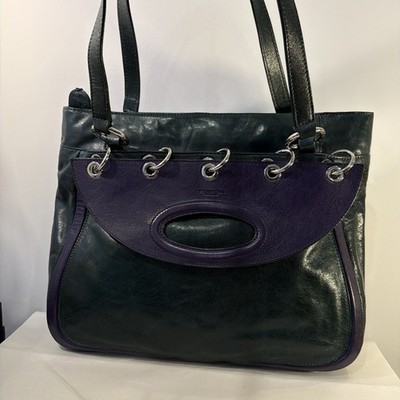 TOSCA BLU  Leather Shoulder/Tote/Handbag/Retro/Zip/Granny~Core/Artsy/Boho/EUC