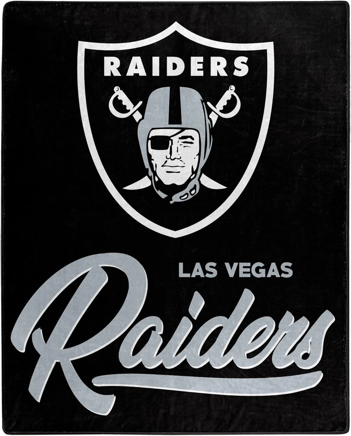 Las Vegas Raiders football Raschel  Blanket