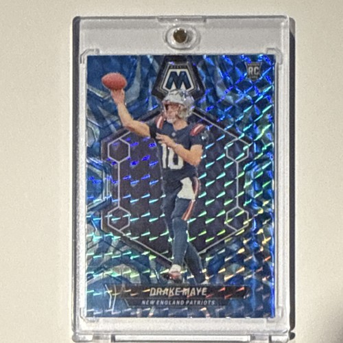 2024 Panini Mosaic Reactive Blue Prizm Drake Maye #303 Rookie Patriots NFL
