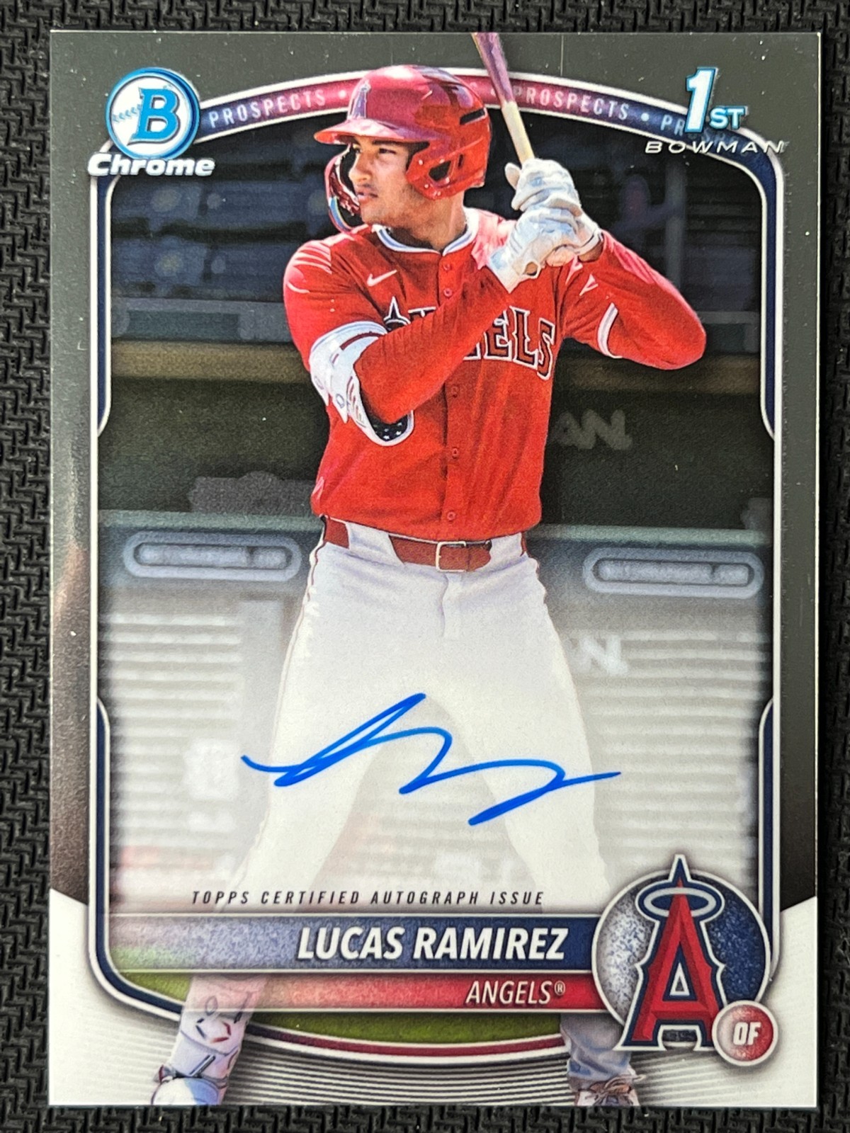 2025 Topps Bowman Chrome #CPA-LR Lucas Ramirez 1st Auto Angels