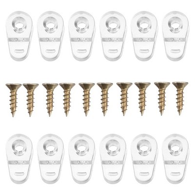 DOITOOL 20Pcs Glass Retainer Clips Kit with Screw, Door Transparent
