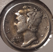 1941 Mercury Dime 10c Philadelphia Mint 90 Silver 551-12920rbo