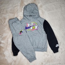 Nike Sportswear Club Hoodie  Jogger 2 Piece Outfit Set Gray Size 4T Boys NWT