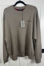 Balenciaga Knit Embroidered Men’s Crewneck Logo Pullover Authentic Gray XXL NWT