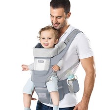 Baby Carrier Ergonomic Hip Seat Newborn to Toddler 7-45lbs Front Back Holder