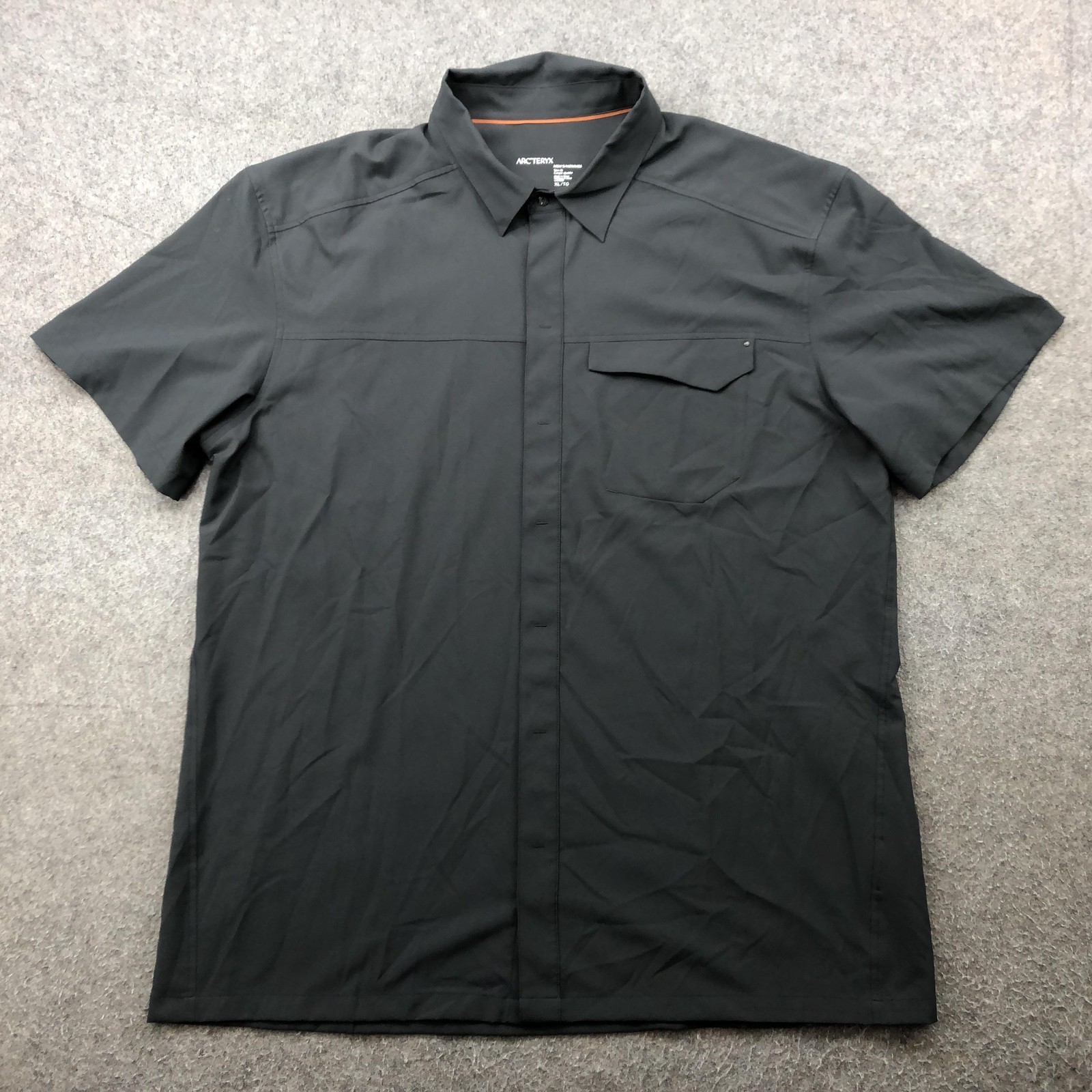 Arc'teryx Camicia Uomo XL Bordo Vestibilità Manica Corta Bottoni Tecnica Outdoor Skyline