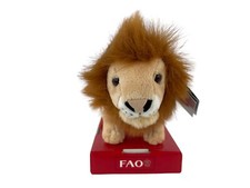 FAO SCHWARZ TOYS R US 2011 5" x 7" Baby Lion Cub Stuffed Tiny Plush Animal