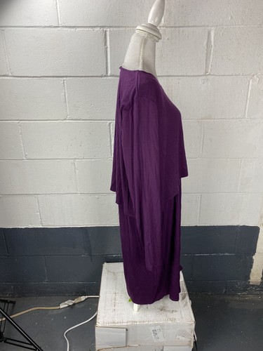 Gap Maternity Nursing Dress Purple NWT size XXL Long Sleeves Scoop Neck - Picture 10 of 12