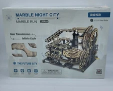 3D Wooden Puzzles for Adults ROKR Ultimate Marble Run Night City 2.5 Meter Track