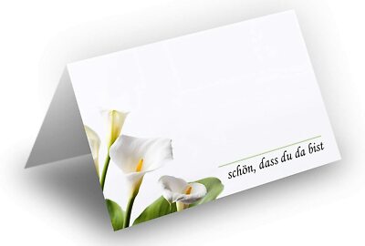 #Paper24Plus - 25 St. - Tischkarten- Calla - 8,5 x 11,2 - cm