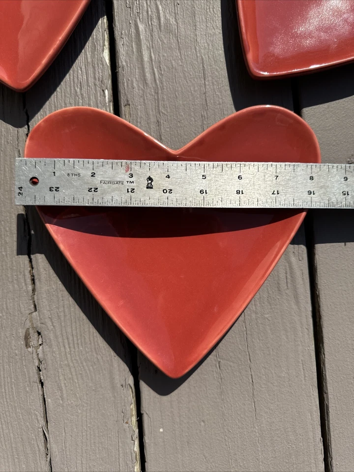 Platos Corazón Rojo San Valentín 1999 Tammany Devine 8” Lovecore Foto 4 de 4