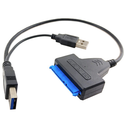 SATA Drive to USB 3.0 Data Power Adapter SSD HDD Hard Disk DVD Rom 22pin Cable
