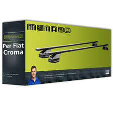 Barre portatutto acciaio adatto per Fiat Croma 194 Menabo Omega Black completo