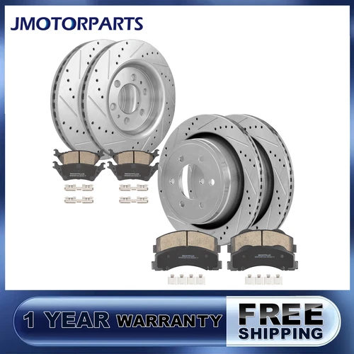 Front & Rear Drilled Disc Rotor Brake w/ Ceramic Pads For 2012-2020 Ford F-150
