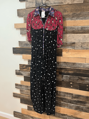 FREE PEOPLE NWT Nora midi dress in black/red Size S | eBay