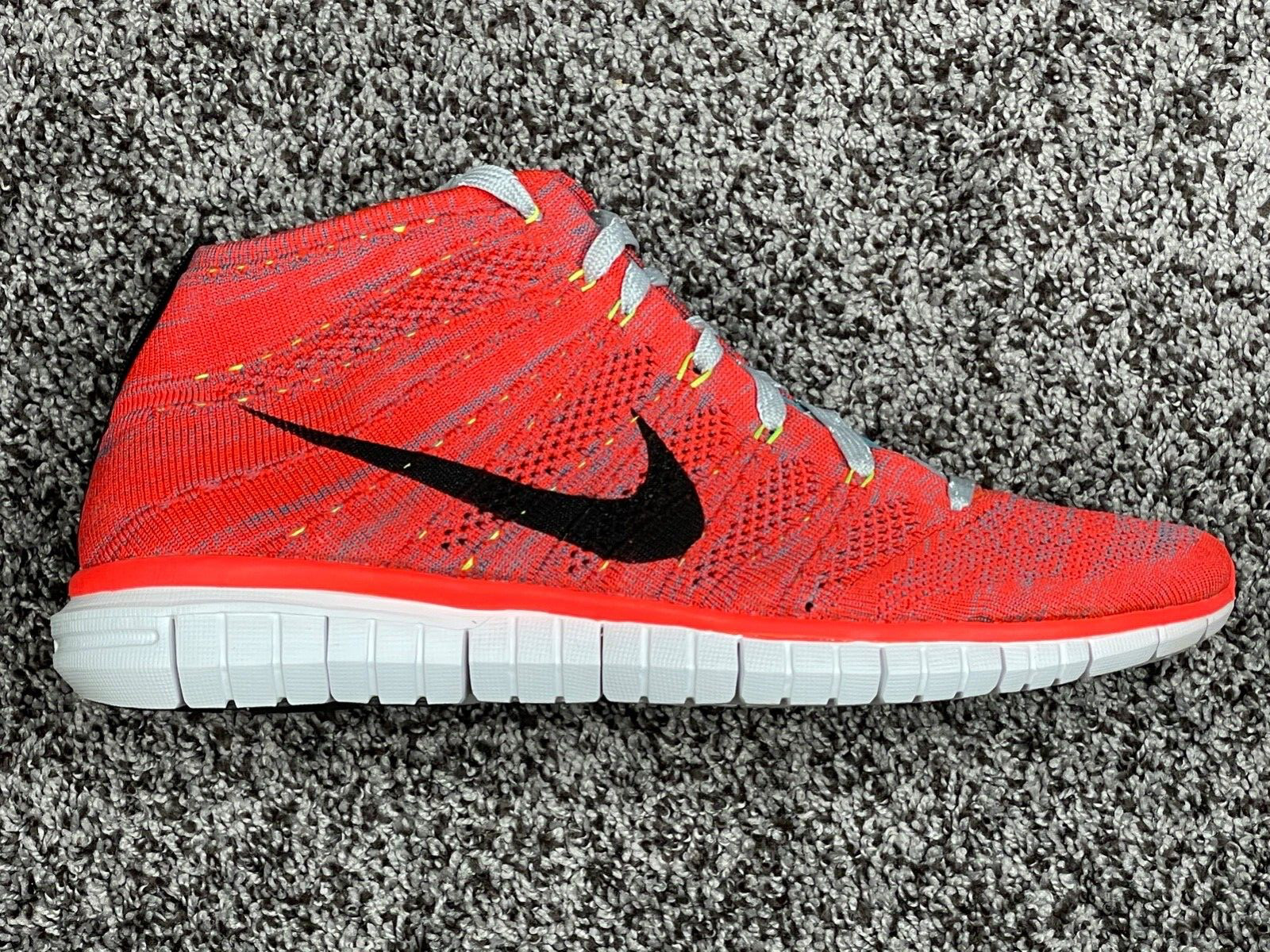 Nike Free Flyknit Chukka Bright Crimson Red Men SZ 10 Wmn SZ