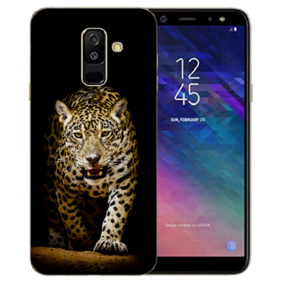 Silikon TPU Hülle Fotodruck Leopard beim Jagd für Samsung Galaxy A6 Plus (2018) 