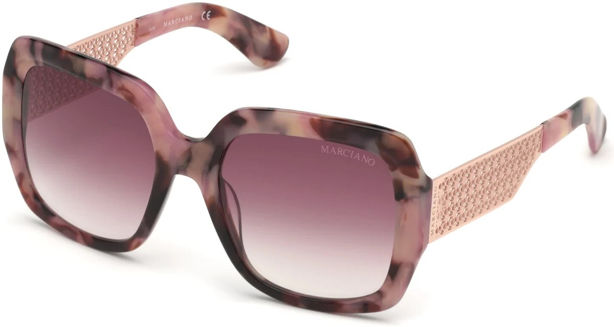 Guess by Marciano Two-Tone Tortoise & Pink Oversized Sunglasses Guess By Marciano GM00014 Sunglasses | Select Eyewear main image 3