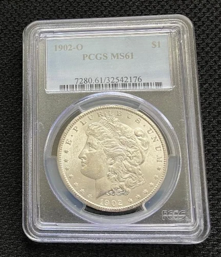 1902-O Morgan Silver Dollar Graded by PCGS MS61 Nice
