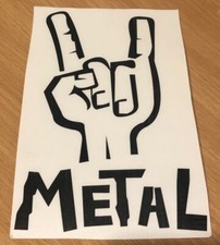 HEAVY METAL Aufkleber Sticker Decal Auto Headbanger Metalhead Black Rock Musik
