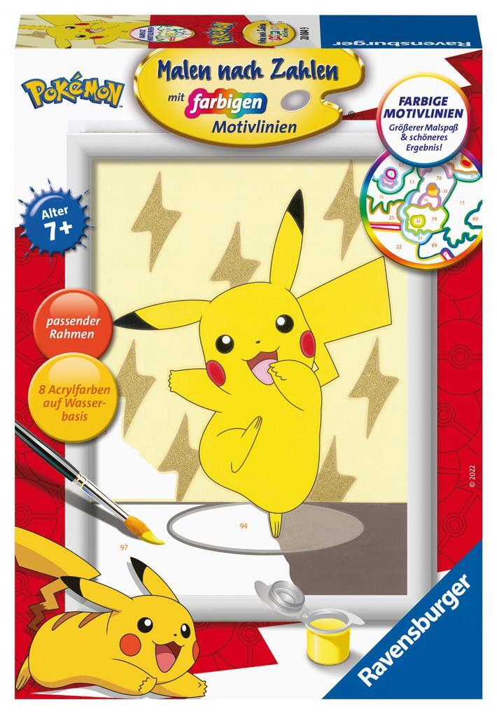Ravensburger Malen nach Zahlen 20084 - Pikachu - Pokémon Motiv für Kinder ab 7 J