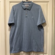 Penguin XL Blue Polo Loose Sleeves  Knubby Fabric