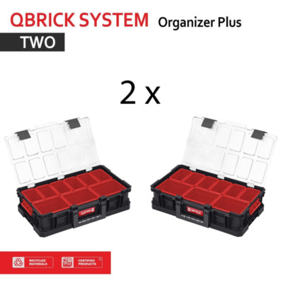 SETZ MIT 2 - Qbrick System TWO Organizer Plus Polycarbonatr Polyamid-Verschlüsse