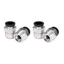 4 Pack Push to Connect Air Fittings Pneumatic Male Straight 1/2 Inch Tube OD ...
