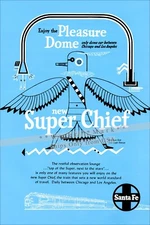 Santa Fe RR 1950 Super Chief Pleasure Dome Vintage Poster Print Retro Style Art
