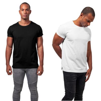Urban Classics Turnup Tee Oberteil T-Shirt Herren Men Jersey Rundhalsausschnitt