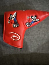 Walt Disney World Mickey Mouse Golf Blade Putter Head Cover Red Magnetic