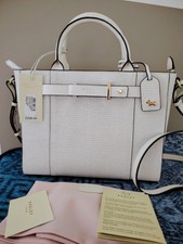 New Radley Islington Way-faux Lizard Medium Chalk White Zip Top Handbag Summer 