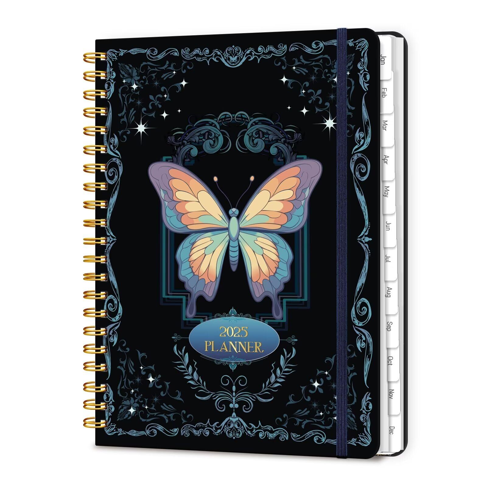 2025 Planner A5 Weekly and Monthly Planners with Tabs Spiral Bound Daily Cale...