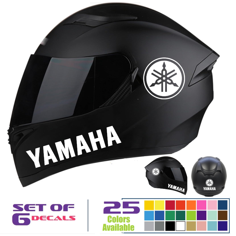 Helmet decal 6-pieces Custom Bike Helmet Decal Set for YAMAHA
