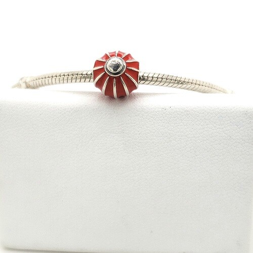 Pandora ５点 Authentic Pandora 925 791299en09 Chinese Lantern red enamel slide