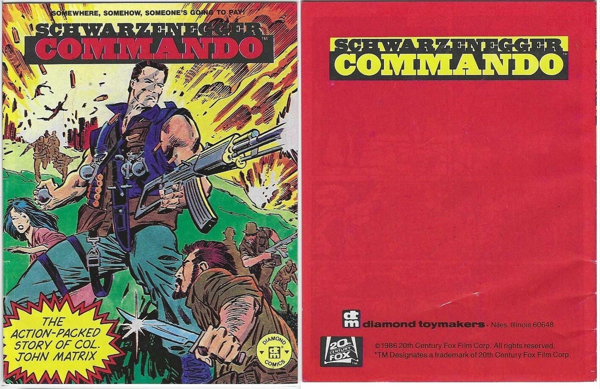 ARNOLD SCHWARZENEGGER COMMANDO MINI COMIC VF 1986 DIAMOND TOYS