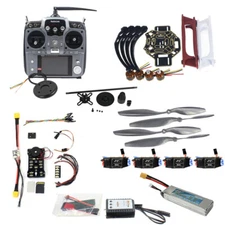 Full Set 4-axle HJ 450 Frame PXI PX4 920KV Motor GPS AT10 Transmitter Prop Drone