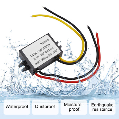 DC-DC 12V-48V 1-6A Step Up Car Power Supply Converter Regulator Waterproof US
