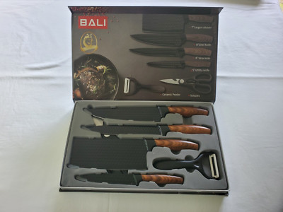 6 Piece Professional Kitchen Knives Set Stainless Steel Sharp Kitchen Knives