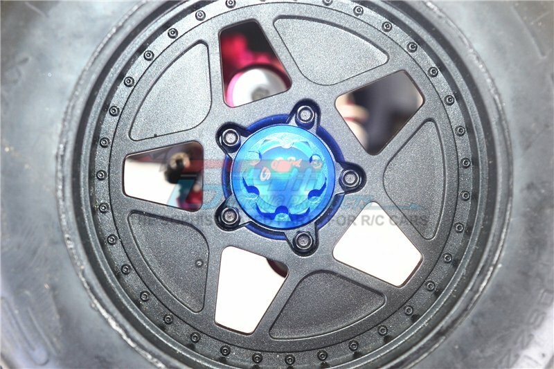 Blocco Ruota In Alluminio Rosso GPM Racing MAK005-R Per Arrma Kraton/Senton/Typhon/Talion/Outcast - Foto 2