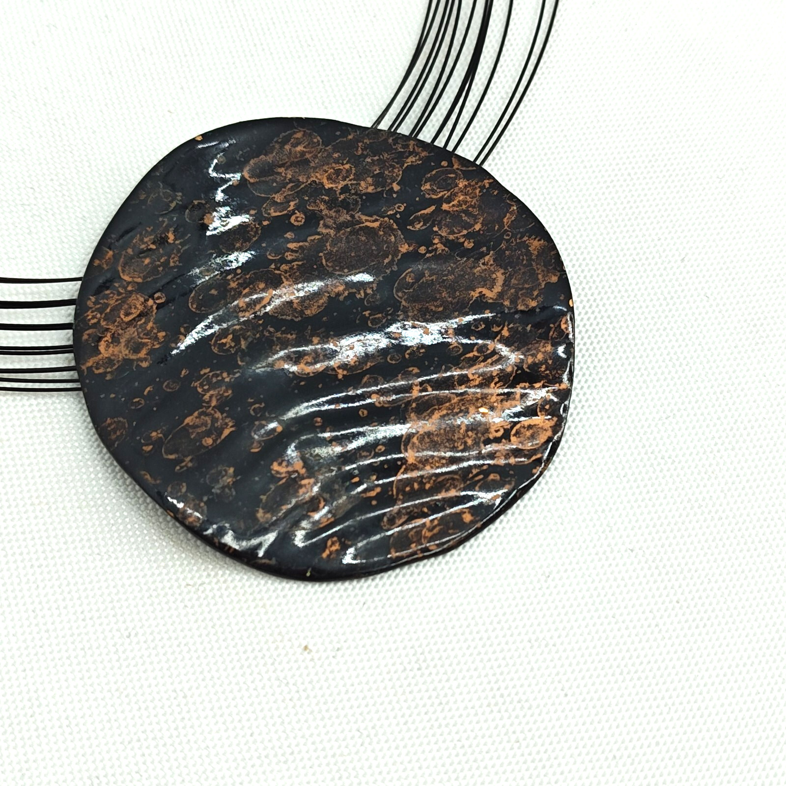 Chicos Necklace Earring Set Statement Antiqued Br… - image 2