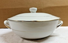 Antica zuppiera S.C. Richard PORCELLANA Bianca bordo oro perfetta