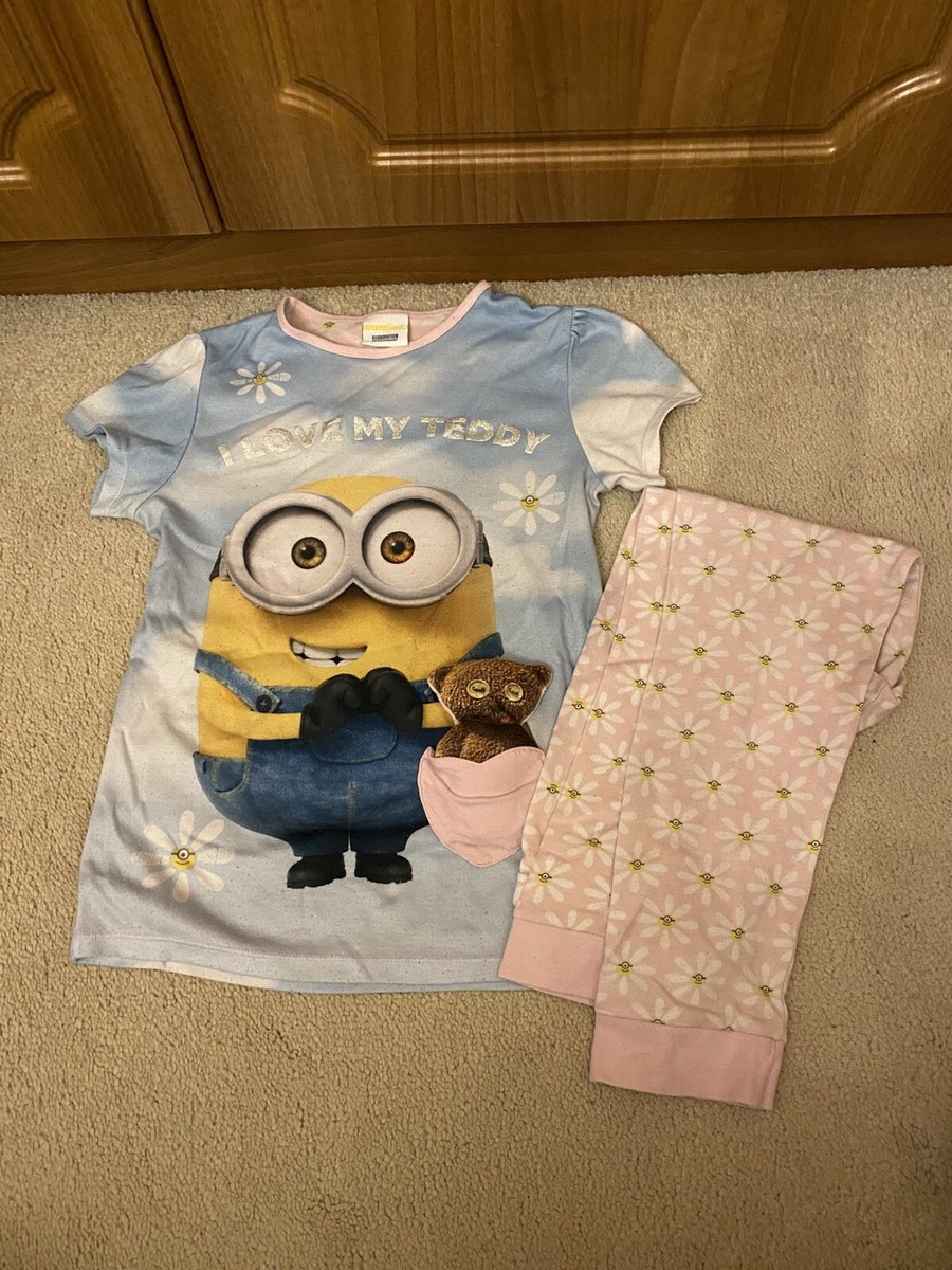 Girls Minions Despicable Me Piece Pyjama Set Sleepwear Size Age