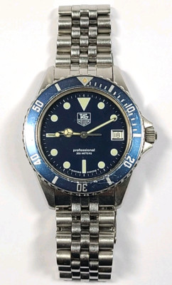 Tag Heuer Professional 200M Watch Stainless Steel Blue Quartz